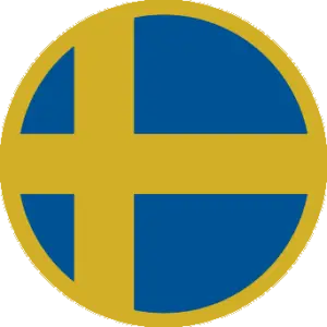 Sweden Flavicon Icon v2, featuring a simplistic blue and gold cross design symbolizing Swedish heritage and tourism.